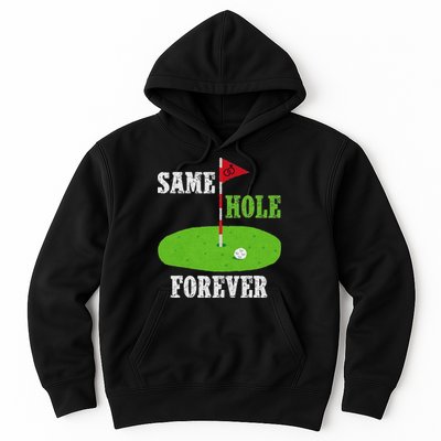 Same Hole Forever Groom Bachelor Party Funny Golf Married Hoodie