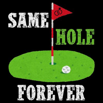 Same Hole Forever Groom Bachelor Party Funny Golf Married T-Shirt