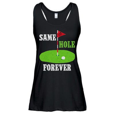 Same Hole Forever Groom Bachelor Party Funny Golf Married Ladies Essential Flowy Tank