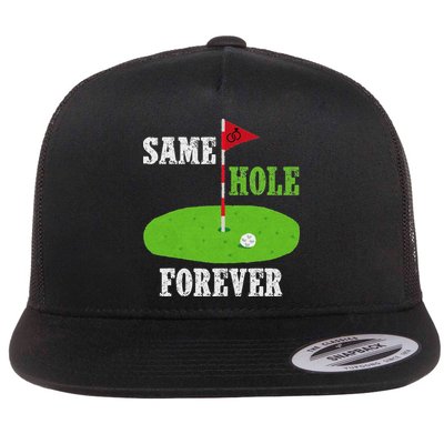 Same Hole Forever Groom Bachelor Party Funny Golf Married Flatbill Hat