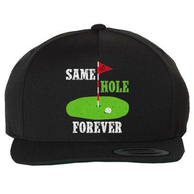 Same Hole Forever Groom Bachelor Party Funny Golf Married Wool Snapback Cap