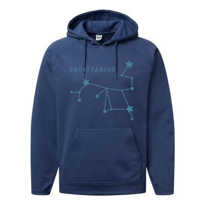 Sagittarius Horoscope For Her Astrology Zodiac Gift Performance Fleece Hoodie