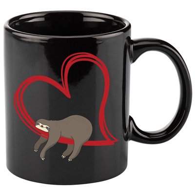 Sloth Heart Funny Gift Love Sloths Funny Gift Funny Gift 11oz C Handle Ceramic Mug