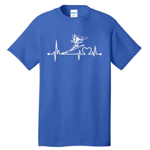 Ski Heartbeat Funny Skiing For Sports Cool Lover Gift Funny Gift Tall T-Shirt