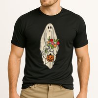 Spooky Halloween Floral Ghost Cooling Performance Crew T-Shirt