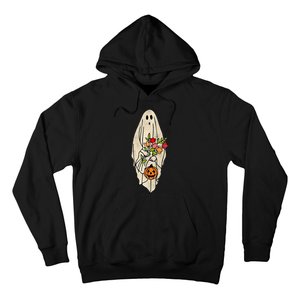 Spooky Halloween Floral Ghost Hoodie