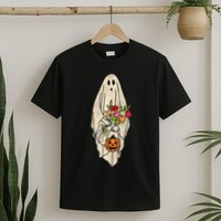 Spooky Halloween Floral Ghost T-Shirt