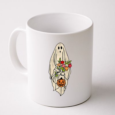 Spooky Halloween Floral Ghost Coffee Mug