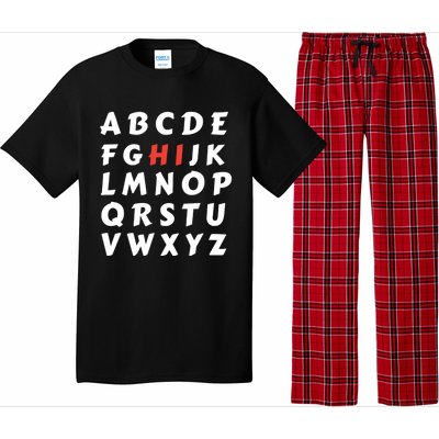 School Hi Funny Alphabet Eleo Teacher Gift Pajama Set