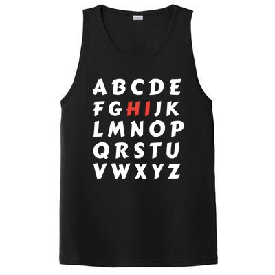 School Hi Funny Alphabet Eleo Teacher Gift PosiCharge Competitor Tank