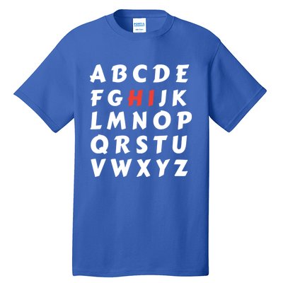 School Hi Funny Alphabet Eleo Teacher Gift Tall T-Shirt