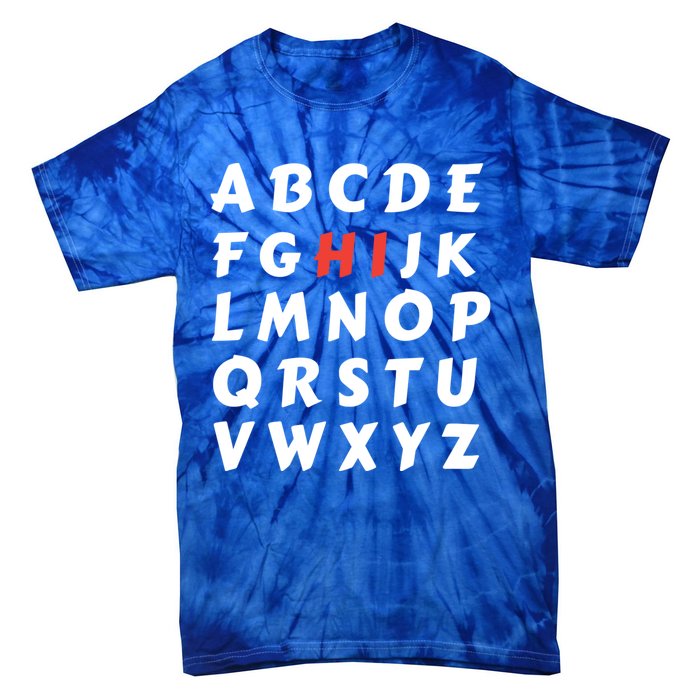 School Hi Funny Alphabet Eleo Teacher Gift Tie-Dye T-Shirt