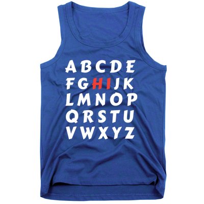 School Hi Funny Alphabet Eleo Teacher Gift Tank Top