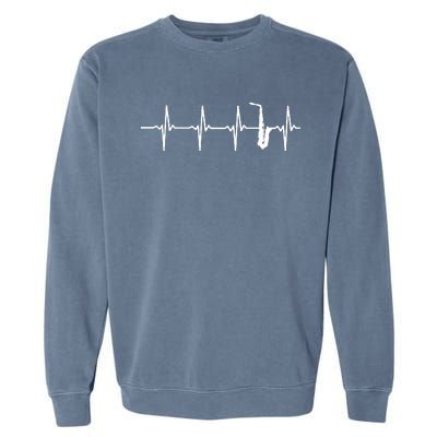 Saxophone Heartbeat For Saxophonists Garment-Dyed Sweatshirt