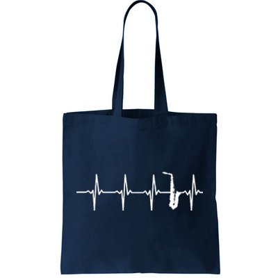 Saxophone Heartbeat For Saxophonists Tote Bag