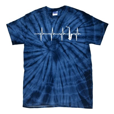 Saxophone Heartbeat For Saxophonists Tie-Dye T-Shirt