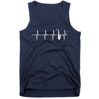 Saxophone Heartbeat For Saxophonists Tank Top