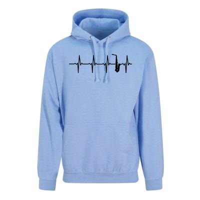 Saxophone Heartbeat For Saxophonists Unisex Surf Hoodie