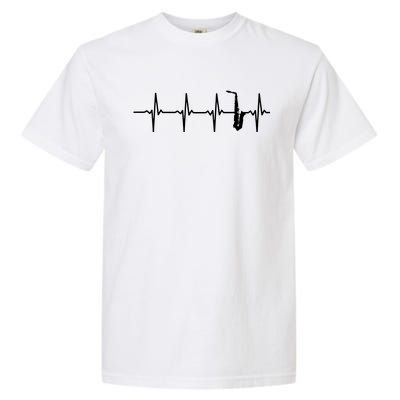 Saxophone Heartbeat For Saxophonists Garment-Dyed Heavyweight T-Shirt