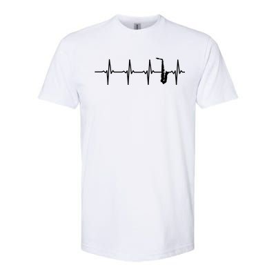 Saxophone Heartbeat For Saxophonists Softstyle CVC T-Shirt