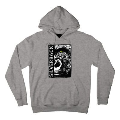 Silverback Half Face Gorilla With Green Eyes Tall Hoodie