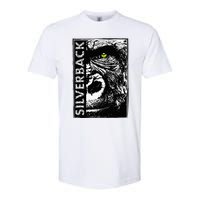 Silverback Half Face Gorilla With Green Eyes Softstyle CVC T-Shirt