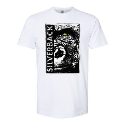 Silverback Half Face Gorilla With Green Eyes Softstyle CVC T-Shirt