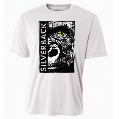 Silverback Half Face Gorilla With Green Eyes Cooling Performance Crew T-Shirt