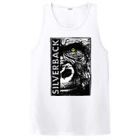 Silverback Half Face Gorilla With Green Eyes PosiCharge Competitor Tank