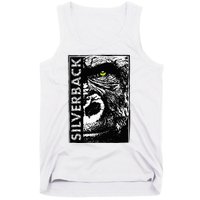 Silverback Half Face Gorilla With Green Eyes Tank Top