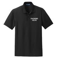 Swearing Helps Funny Sarcastic Dry Zone Grid Polo