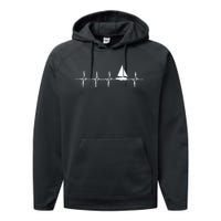 Sailing Heartbeat For Sailors Performance Fleece Hoodie