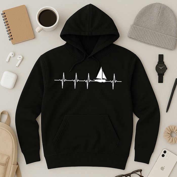 Sailing Heartbeat For Sailors Hoodie
