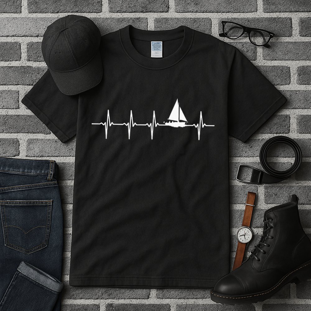 Sailing Heartbeat For Sailors Tall T-Shirt