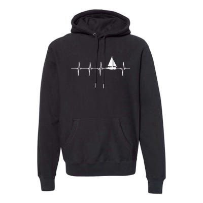 Sailing Heartbeat For Sailors Premium Hoodie