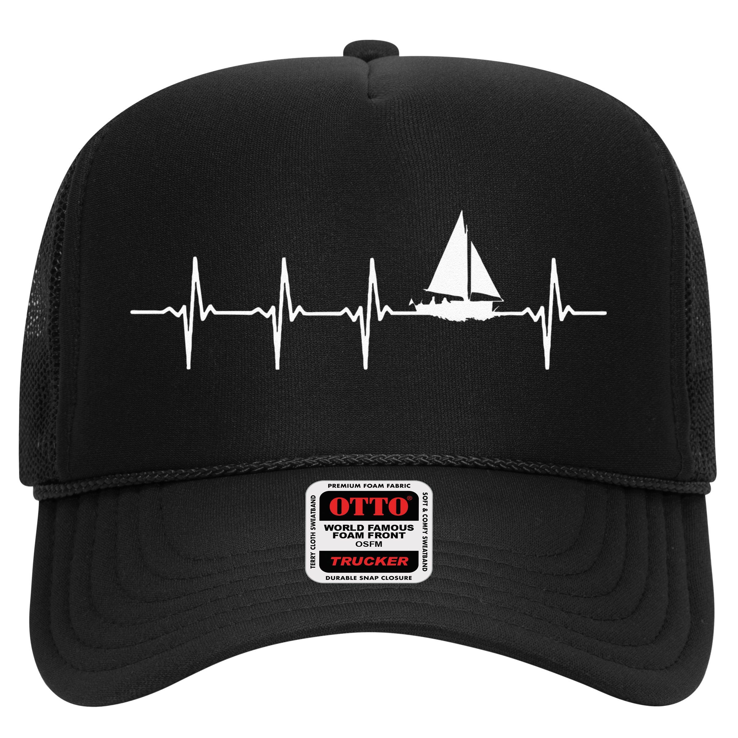 Sailing Heartbeat For Sailors Hat
