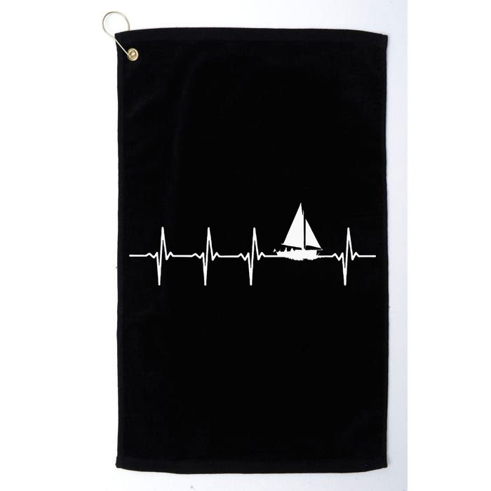Sailing Heartbeat For Sailors Golf Towel