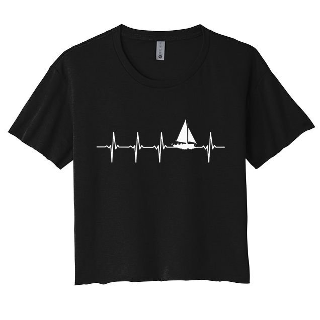 Sailing Heartbeat For Sailors Crop Top