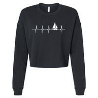 Sailing Heartbeat For Sailors Cropped Pullover Crew