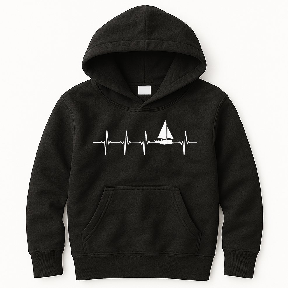 Sailing Heartbeat For Sailors Kids Hoodie