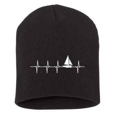Sailing Heartbeat For Sailors Short Acrylic Beanie
