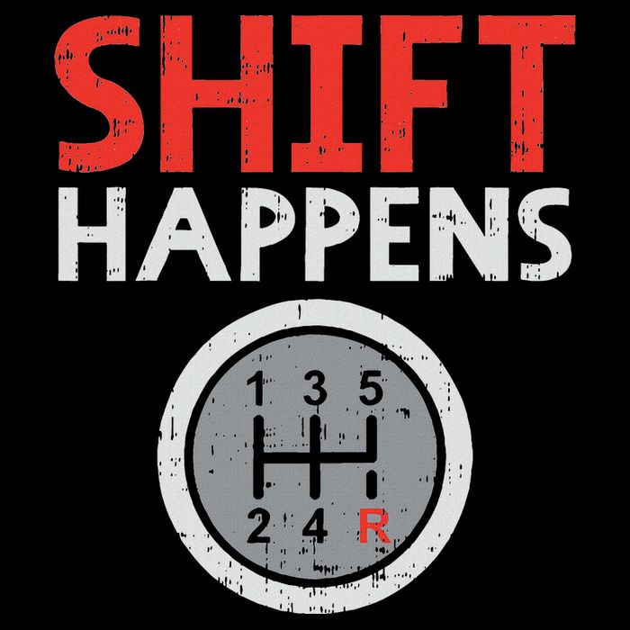 Shift Happens Funny Car Gear Pun Race Driver Racing Gift Cooling Performance Crew T-Shirt