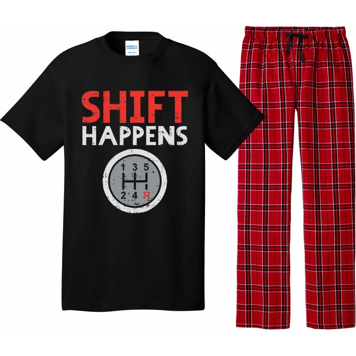 Shift Happens Funny Car Gear Pun Race Driver Racing Gift Pajama Set