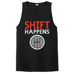 Shift Happens Funny Car Gear Pun Race Driver Racing Gift PosiCharge Competitor Tank