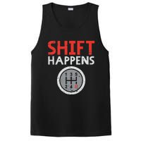 Shift Happens Funny Car Gear Pun Race Driver Racing Gift PosiCharge Competitor Tank