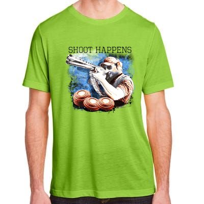 Shoot Happens Funny Trap Shooting Adult ChromaSoft Performance T-Shirt