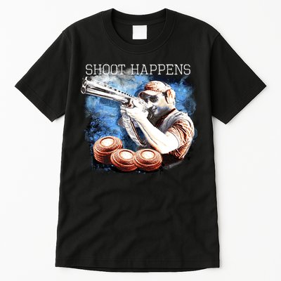 Shoot Happens Funny Trap Shooting Tall T-Shirt