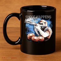Shoot Happens Funny Trap Shooting 11oz C Handle Ceramic Mug