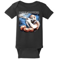 Shoot Happens Funny Trap Shooting Baby Bodysuit