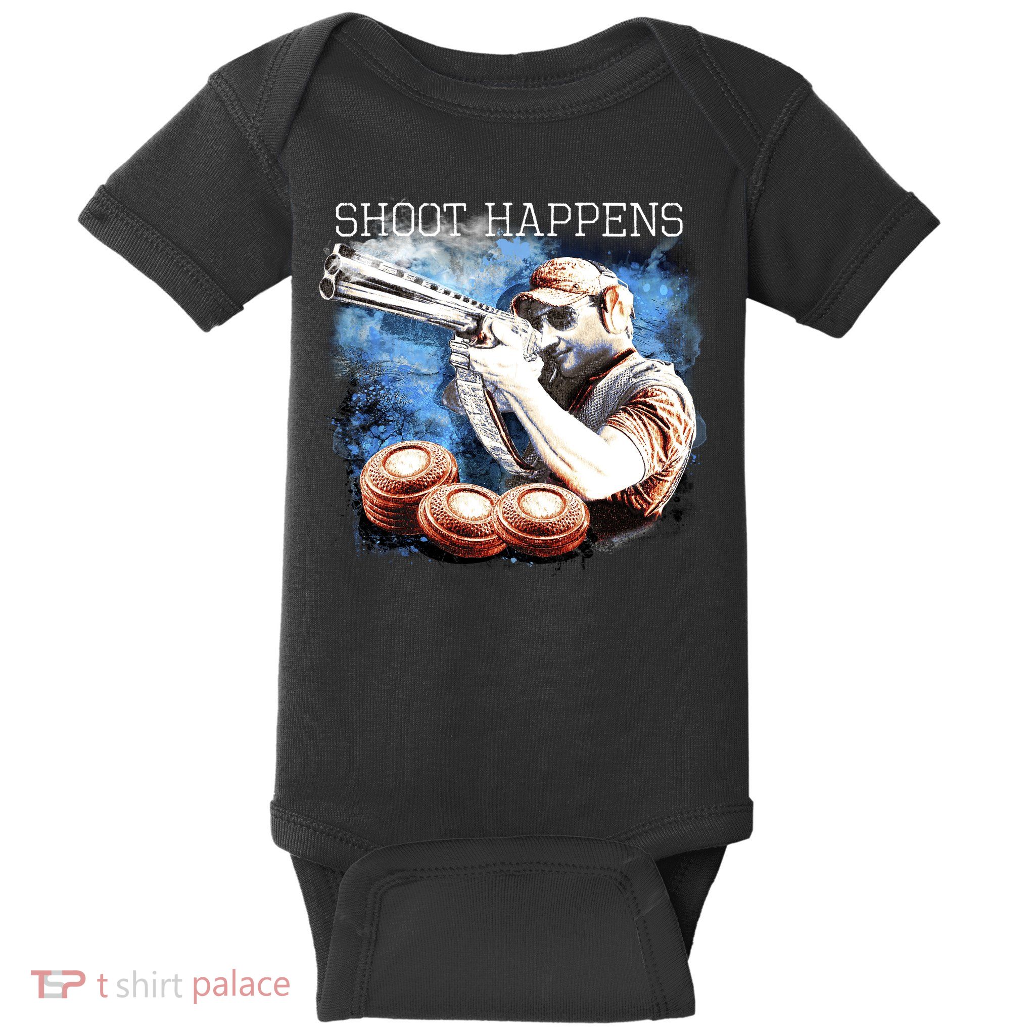 Shoot Happens Funny Trap Shooting Baby Bodysuit